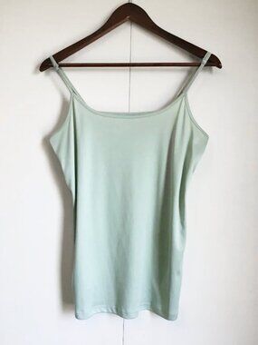 Seafoam Green Adjustable Strap Cami Tank Top Women's Size L